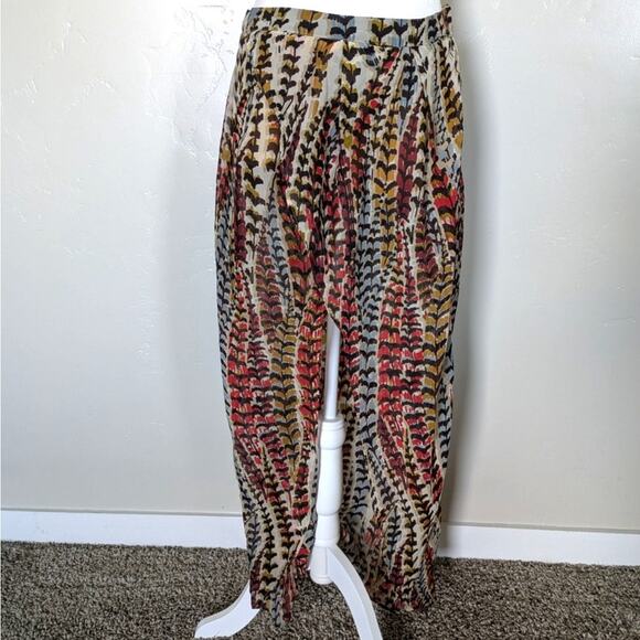 Mimi Chic Skirt Womens Size Medium Built in Shorts Bohemian Multicolor Sheer - Picture 1 of 11